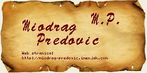 Miodrag Predović vizit kartica